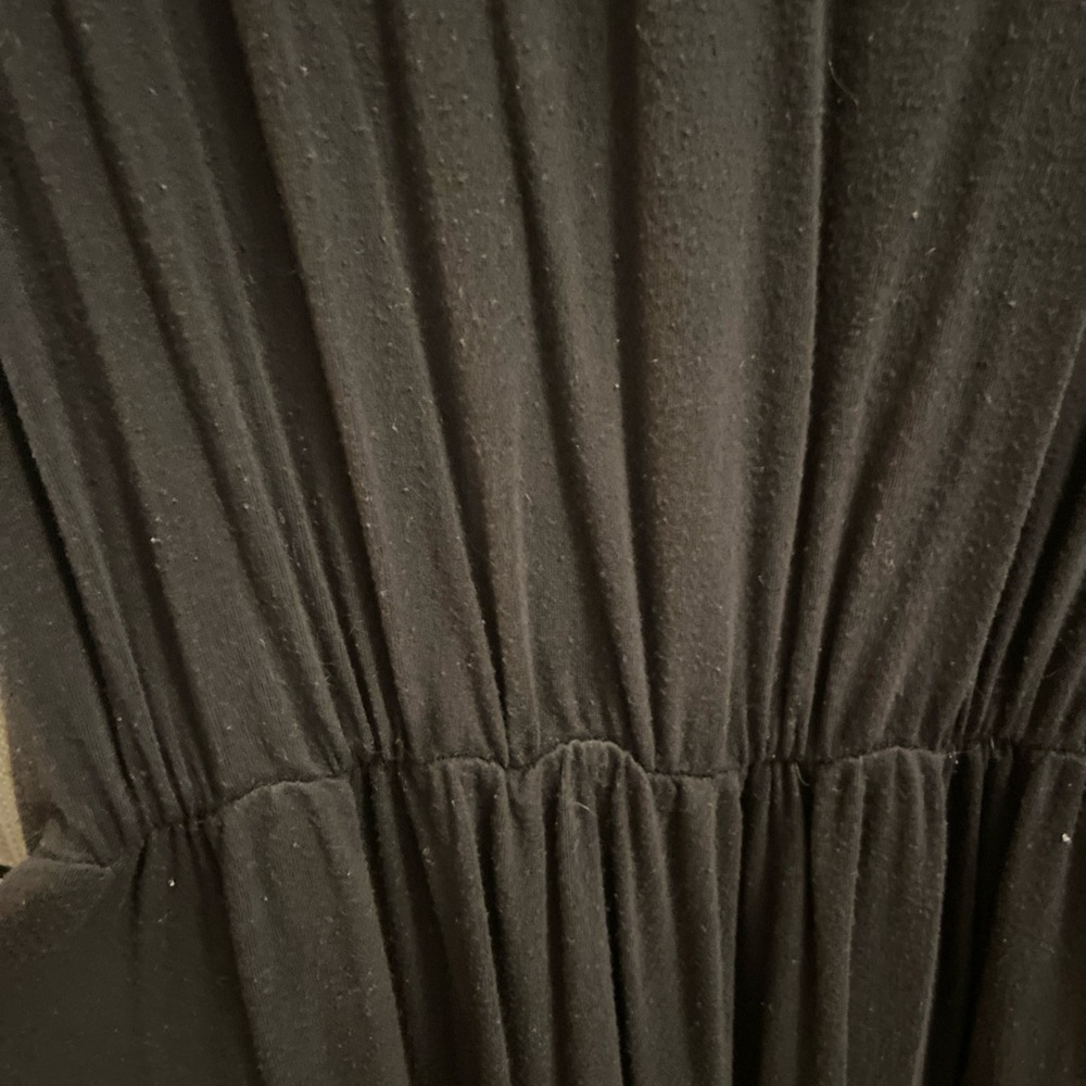 Daily Ritual Black Ribbed Pleated Maxi Dress - Picture 9 of 12